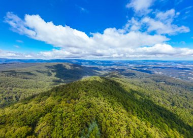The summit of Mt St Leonard on a hot summers day near Healesville in Victoria, Australia.