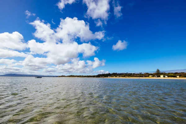 Výhled Port Phillip Bay Tyrone Foreshore Reserve Teplého Slunečného Podzimního — Stock fotografie