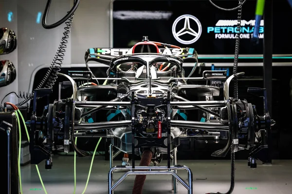 Melbourne Australia Marca Mercedes Amg Petronas Formula Team Boksach Podczas — Zdjęcie stockowe