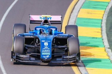 MELBOURNE, AUSTRALYA - 31 Mart 2023 Avustralya Formula 1 Grand Prix 'sinde F2' de Victor Martins of Art Grand Prix