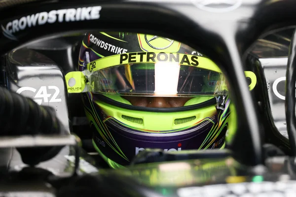 Melbourne Australien März Der Brite Lewis Hamilton Fährt Den Mercedes — Stockfoto