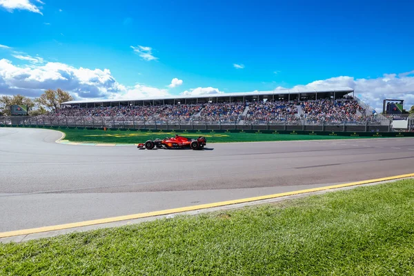 Melbourne Australia March Чарльз Леклерк Монако Керує Ferrari Під Час — стокове фото