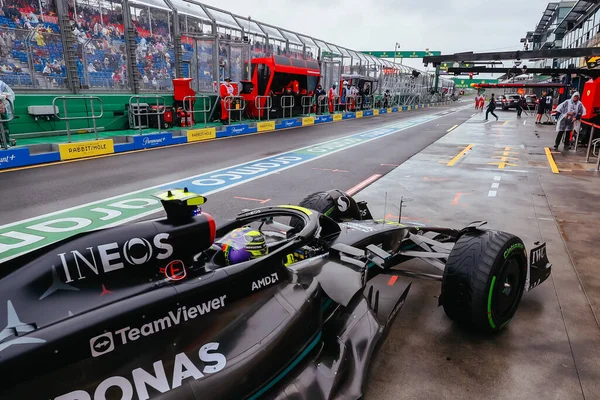 Melbourne Austrália Março Lewis Hamilton Grã Bretanha Dirige Mercedes Amg — Fotografia de Stock
