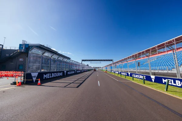 Melbourne Australia Marzo 2022 Construcción Pistas Preparativos Para Gran Premio — Foto de Stock