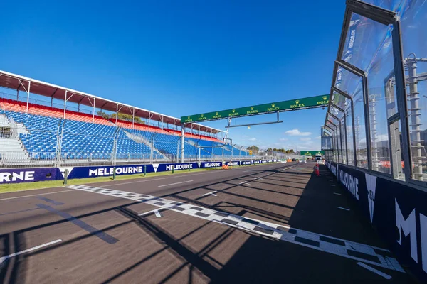 Melbourne Australien März 2022 Streckenbau Und Vorbereitungen Für Den Formel — Stockfoto