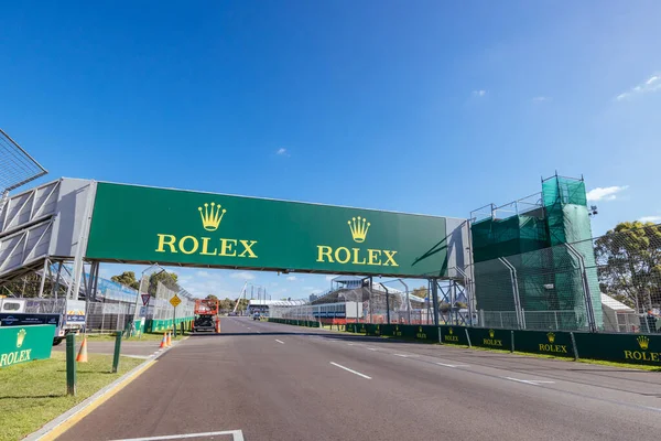 Melbourne Oostenrijk Maart 2022 Baanbouw Voorbereiding Van Formule Grand Prix — Stockfoto