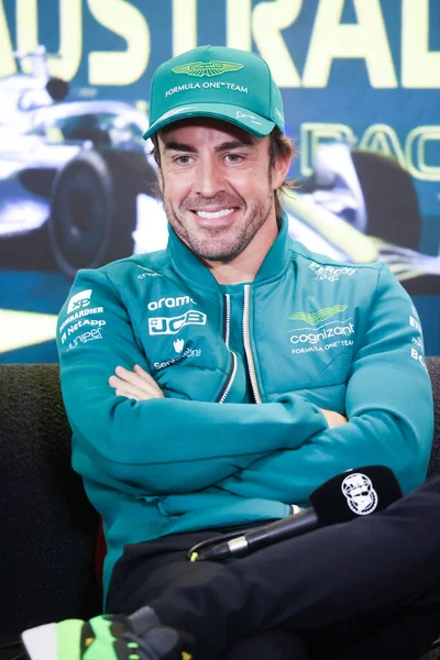 Melbourne Ausztrália Március Spanyolországi Fernando Alonso 2023 Ausztrál Forma Nagydíj — Stock Fotó