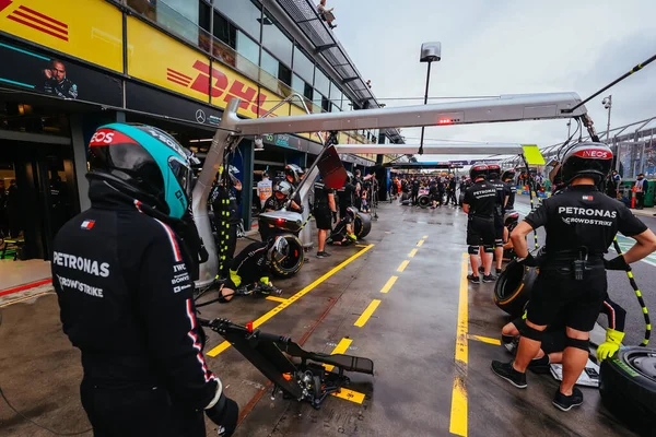 Melbourne Oostenrijk Maart Mercedes Amg Petronas Formule Team Tijdens Grand — Stockfoto