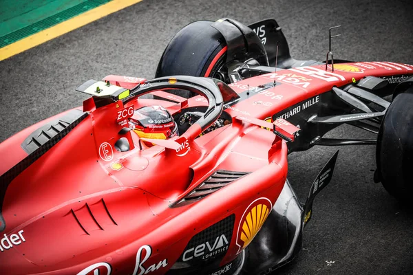 Melbourne Ausztrália Április Carlos Sainz Spanyolországból Vezeti Ferrari 2023 Ausztrál — Stock Fotó