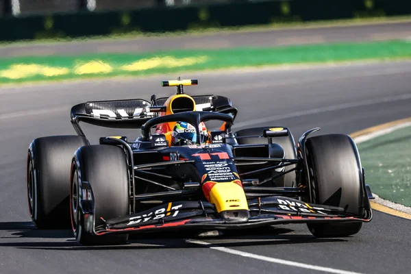 Melbourne Australia Kwiecień Sergio Perez Meksyku Prowadzi Oracle Red Bull — Zdjęcie stockowe