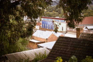 SOVEREIGN HILL, AUSTRALIA - 17 Nisan: Sovereign Hill, 17 Nisan 2023 tarihinde Avustralya 'nın Ballarat kentindeki bir altına hücum kasabasının atmosferini yeniden inşa eden bir açık hava müzesidir.