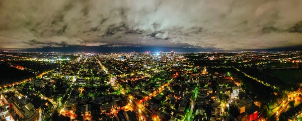 Повітряний Вид Вночі Аделаїдес Славнозвісного Неба Вікторії Австралія — стокове фото