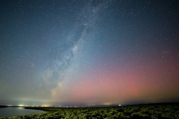 Increased Solar Activity Results Rare Aurora Australis Being Visible Southerly — Stock Photo, Image