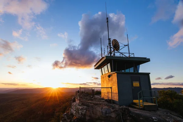 View Reeds Lookout Fire Tower Sunset Grampians Victoria Australia — Stock Photo, Image
