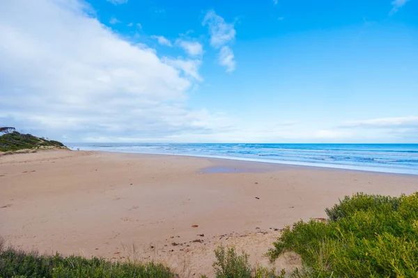 Anglesea Beach Och Hav Stormig Sval Höstdag Anglesea Victoria Australien — Stockfoto