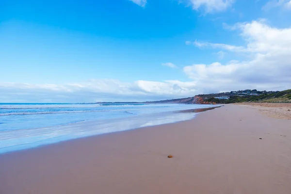 Anglesea Beach Ocean Stormy Cool Autumn Dayin Anglesea Victoria Austrália — Fotografia de Stock