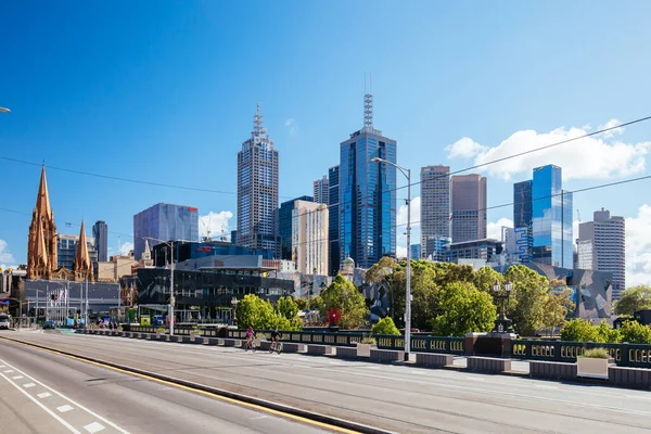 Melbourne Australia Octubre 2021 Vistas Hacia Melbourne Cbd Princes Bridge —  Fotos de Stock