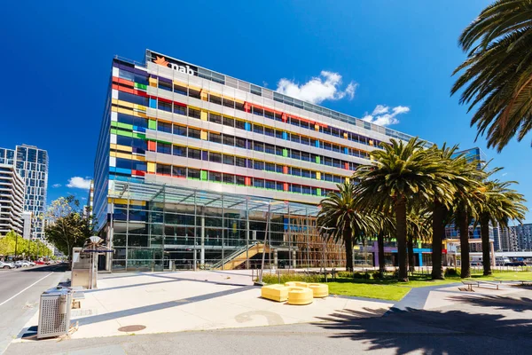 Stock image MELBOURNE, AUSTRALIA - OCTOBER 31, 2021: National Australia Bank NAB building in the Docklands area of Melbourne, Victoria, Australia