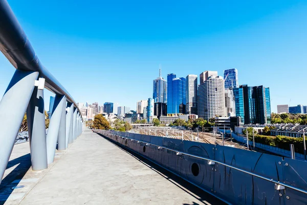 Melbourne Australia October 2021 Views Birrarung Marr William Barak Bridge — Stock Photo, Image