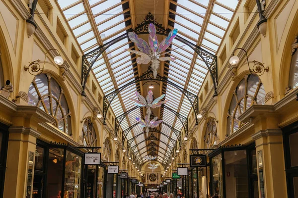 Melbourne Australia March 2022 Iconic Royal Arcade Shopping Precinct Bourke — 图库照片