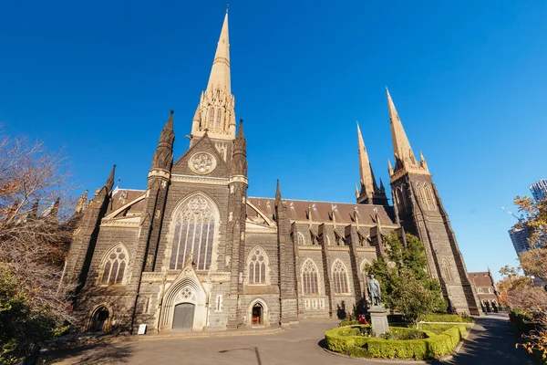 Melbourne Australia May 2022 Den Ikoniske Patricks Katedralen Som Romersk – stockfoto