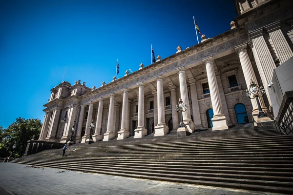 Melbourne Austrália Outubro 2021 Casa Parlamento Cidade Para Estado Victoria — Fotografia de Stock