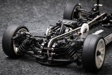 MELBOURNE, AUSTRALYA - Kasım 28: 2022 'de Avustralya' da yarışlarda RC araba şasesi kullanıldı