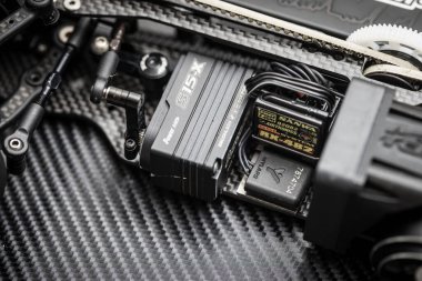 MELBOURNE, AUSTRALYA - Kasım 28: 2022 'de Avustralya' da yarışlarda RC araba şasesi kullanıldı