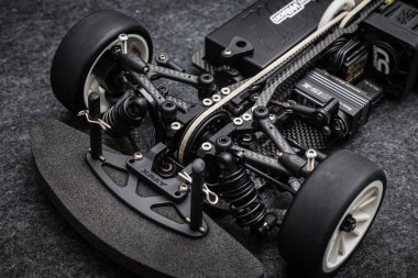 MELBOURNE, AUSTRALYA - Kasım 28: 2022 'de Avustralya' da yarışlarda RC araba şasesi kullanıldı