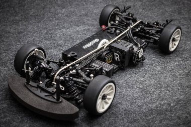 MELBOURNE, AUSTRALYA - Kasım 28: 2022 'de Avustralya' da yarışlarda RC araba şasesi kullanıldı