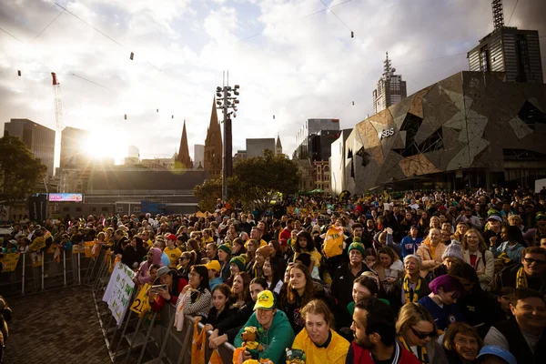 Melbourne Austrália Julho Adeptos Commbank Australiano Matildas Womens World Cup — Fotografia de Stock