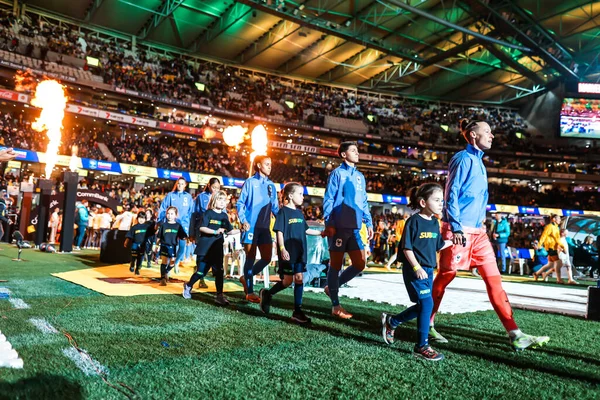 Melbourne Australia July France Enter Field Playing Australia World Cup — Φωτογραφία Αρχείου