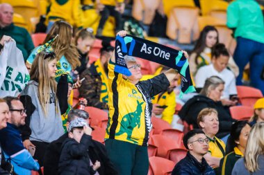 BRISBANE, AUSTRALIA - 27 Temmuz 2023 tarihinde Avustralya 'nın Brisbane Stadyumu' nda oynanan FIFA Dünya Kadınlar Kupası 'nda Nijerya ile karşılaşacak.