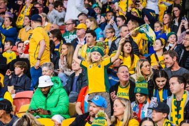 BRISBANE, AUSTRALIA - 27 Temmuz 2023 tarihinde Avustralya 'nın Brisbane Stadyumu' nda oynanan FIFA Dünya Kadınlar Kupası 'nda Nijerya ile karşılaşacak.