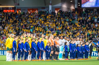 BRISBANE, AUSTRALIA - 27 Temmuz 2023 tarihinde Avustralya 'nın Brisbane Stadyumu' nda oynanan FIFA Dünya Kadınlar Kupası 'nda Nijerya ile karşılaşacak.