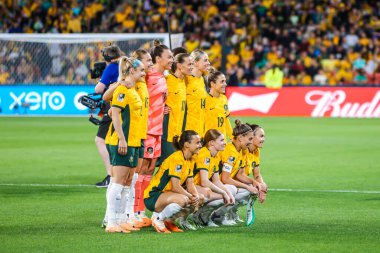 BRISBANE, AUSTRALIA - 27 Temmuz 2023 tarihinde Avustralya 'nın Brisbane Stadyumu' nda oynanan FIFA Dünya Kadınlar Kupası 'nda Nijerya ile karşılaşacak.