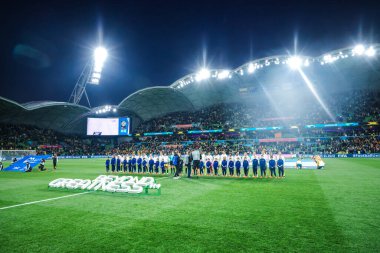 MELBOURNE, AUSTRALIA - AUGust 08: Kolombiya, 8 Ağustos 2023 tarihinde Melbourne Dikdörtgen Stadyumu 'nda düzenlenen FIFA Bayanlar Dünya Kupası Avustralya Yeni Zelanda 2023' te Jamaika ile oynuyor.