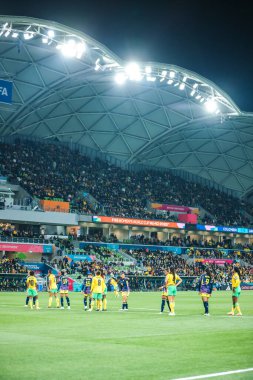 MELBOURNE, AUSTRALIA - AUGust 08: Kolombiya, 8 Ağustos 2023 tarihinde Melbourne Dikdörtgen Stadyumu 'nda düzenlenen FIFA Bayanlar Dünya Kupası Avustralya Yeni Zelanda 2023' te Jamaika ile oynuyor.