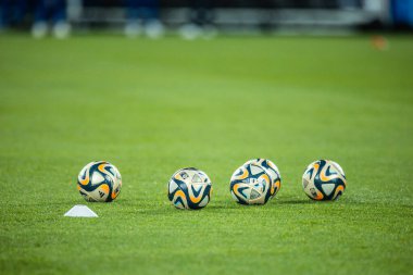 SYDNEY, AUSTRALIA - 20 AĞUSTRALIA: 20 Ağustos 2023 tarihinde Avustralya Yeni Zelanda Stadyumu 'nda oynanan FIFA Dünya Kadınlar Kupası finalinde İspanya' nın İngiltere ile oynadığı maç topları