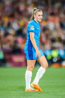 SYDNEY, AUSTRALIA - 20 AĞUSTRALIA: İspanya 'nın 20 Ağustos 2023 tarihinde Avustralya Yeni Zelanda Stadyumu' nda oynanan FIFA Dünya Kadınlar Kupası finalinde İngiltere ile oynadığı İngiltere Gürcistan STANway