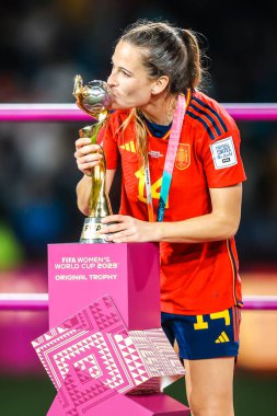 SYDNEY, AUSTRALIA - 20 AĞUSTRALIA: İspanya 'dan Laia CODINA, 20 Ağustos 2023 tarihinde Avustralya Yeni Zelanda' da oynanan FIFA Dünya Kadınlar Kupası finalinde İngiltere 'yi yendi.