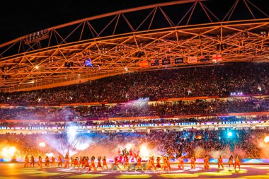 SYDNEY, AUSTRALIA - 20 Ağustos 2023 tarihinde Avustralya 'nın Yeni Zelanda Stadyumu' nda oynanan FIFA Dünya Kadınlar Kupası finalinde Tones I ile kapanış töreni