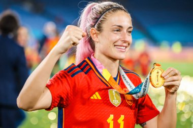 SYDNEY, AUSTRALIA - 20 AĞUSTRALIA: İspanya 'dan Alexia PUTELLAS 20 Ağustos 2023 tarihinde Avustralya Yeni Zelanda Stadyumu' nda oynanan FIFA Dünya Kadınlar Kupası finalinde İngiltere 'yi yendi.