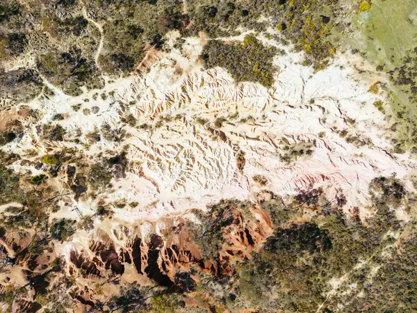 Pink Cliffs Geological Reserve Una Giornata Sole Vicino Heathcote Victoria Foto Stock Royalty Free