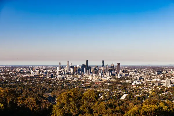 Brisbane Australia July 2023 Brisbane Skyline Mount Coot Tha Lookout 图库图片