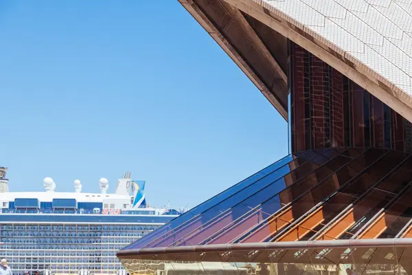 Sydney Austrália Dezembro 2023 Sydney Opera House Fechar Arquitetura Dia — Fotografia de Stock