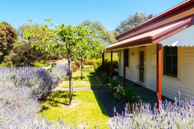 Melbourne, Victoria, Avustralya 'daki ünlü Point Nepean Karantina İstasyonu yakınlarındaki Polis Point Shire Parkı' ndaki binalar ve çevreler