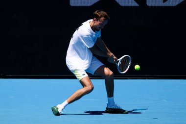 MELBOURNE, AUSTRALYA - 12 Ocak 2024 tarihinde Melbourne, Avustralya 'da Melbourne Park' ta 2024 Avustralya Açık Atmosferi.