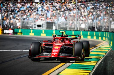 MELBOURNE, AUSTRALIA - 22 Mart: İspanyol Carlos Sainz, Avustralya 'nın Melbourne kentindeki Albert Park' ta gerçekleştirilen 2024 Avustralya Grand Prix 'sinde Ferrari SF-24 kullanıyor.