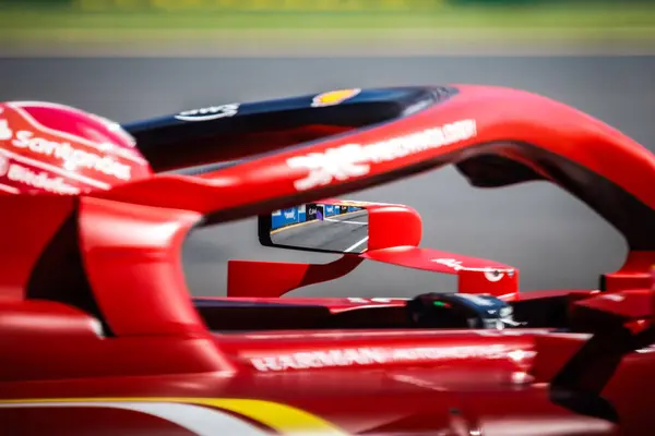 Melbourne Australia Marzo Charles Leclerc Monaco Guida Ferrari Durante Gran Fotografia Stock